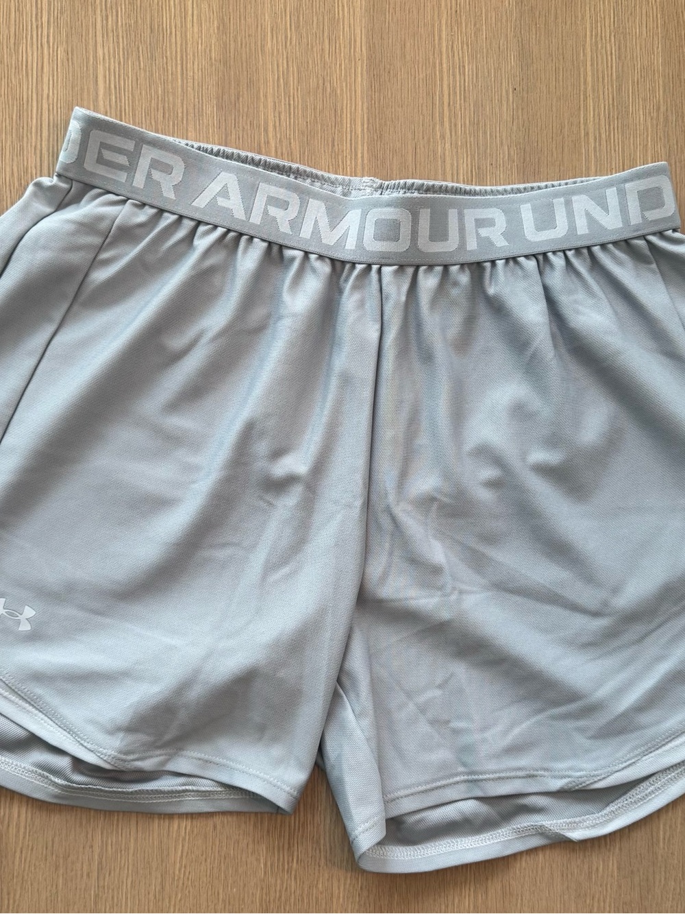 Under Armour Grey Mesh Athletic Shorts with Elastic Waist
